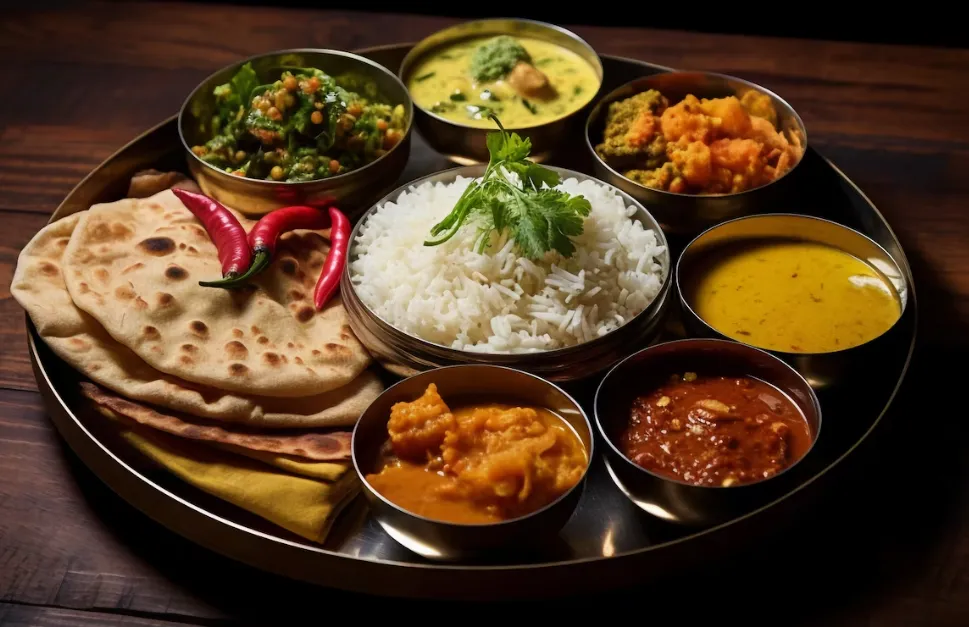 Gujarati Thali - Complete traditional meal at The Taste of Gujarat, Calgary